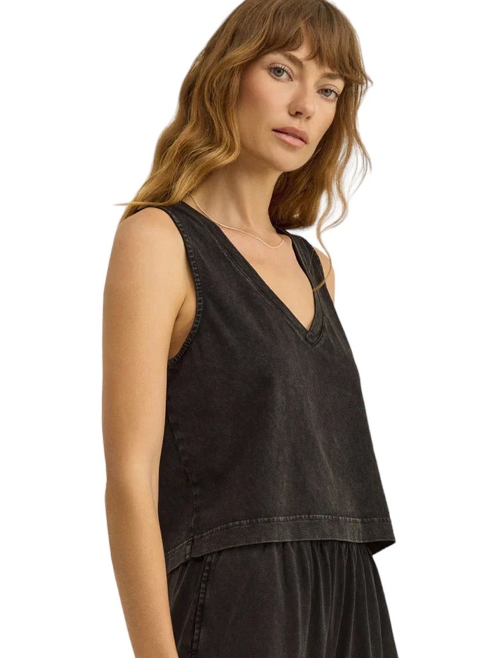 Z SUPPLY Sloane V-Neck Sleeveless Cropped Tank Top